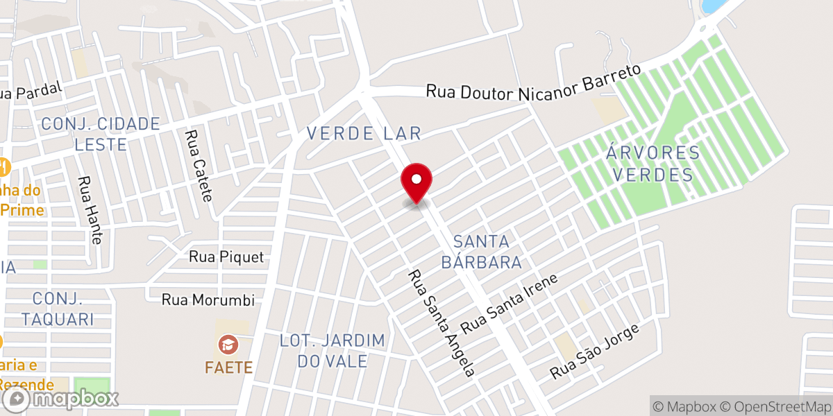 Map showing location of Igreja Batista Esperança em Teresina
