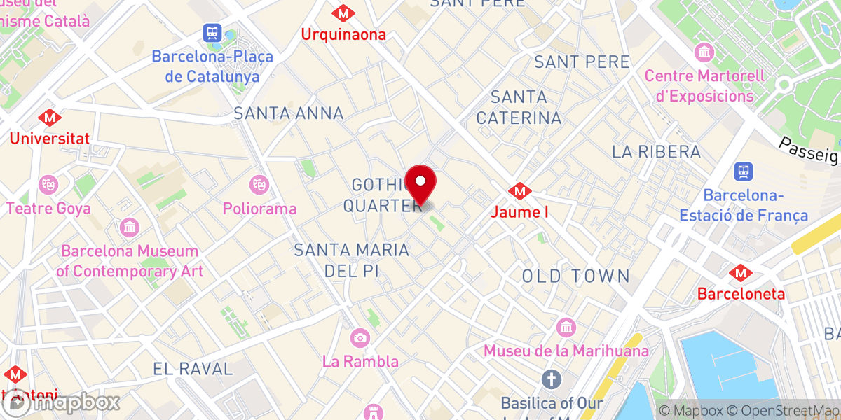 Map showing location of Iglesia de San Severo