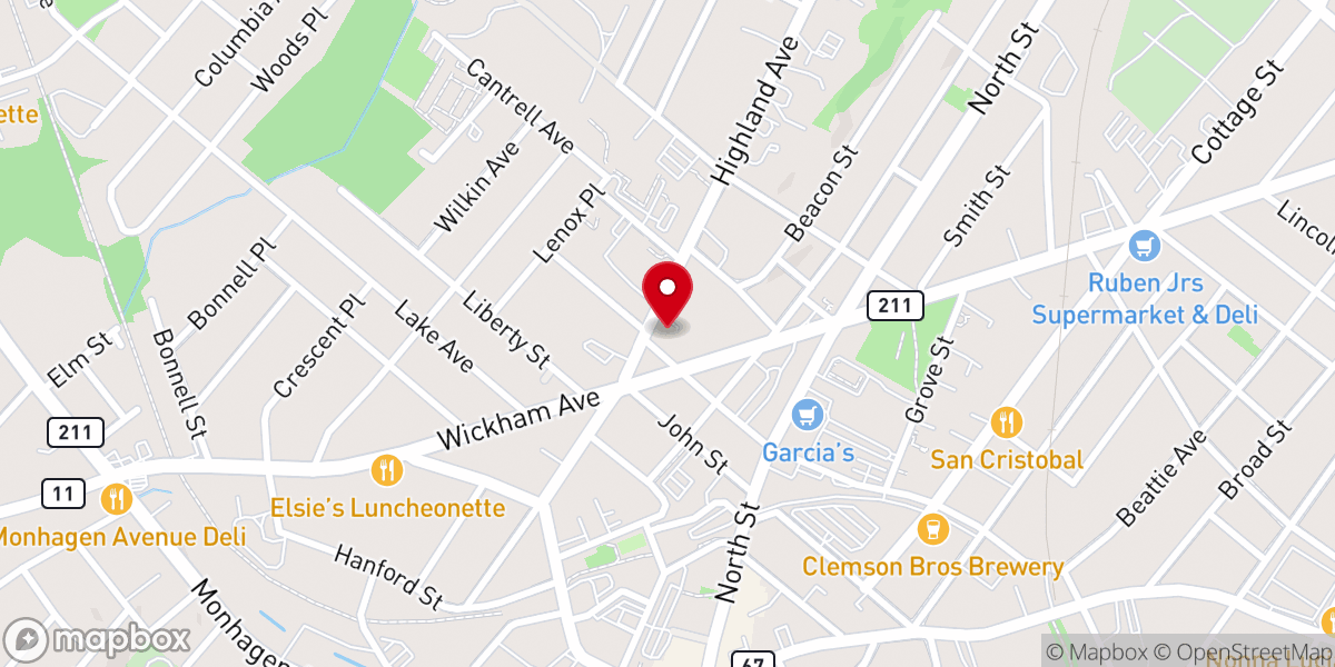 Map showing location of Seventh-Day Aventist Church