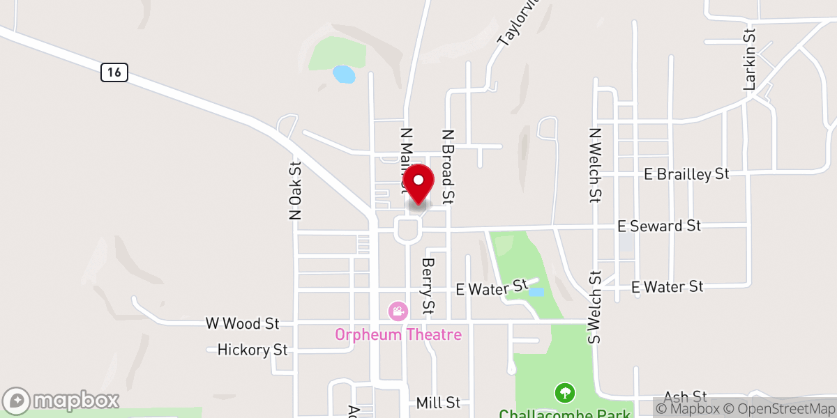 Map showing location of Saint Pauls Evangelical Lutheran Church