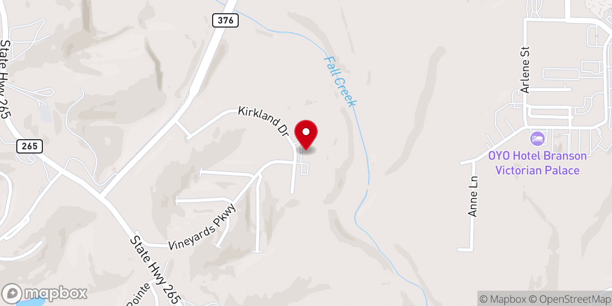 Map showing location of Friendly Baptist Church