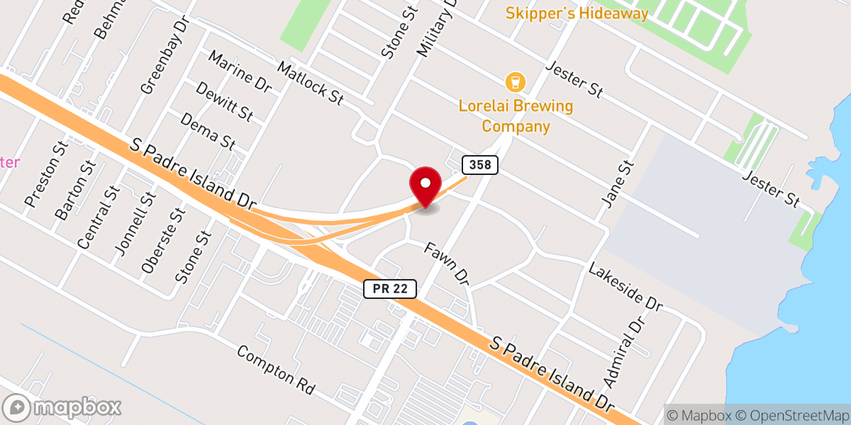 Map showing location of Gateway Christian Center