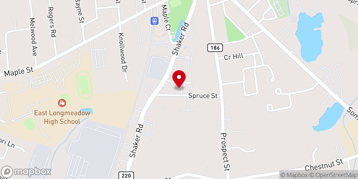 Map showing location of Massachusetts Taekwondo Academy