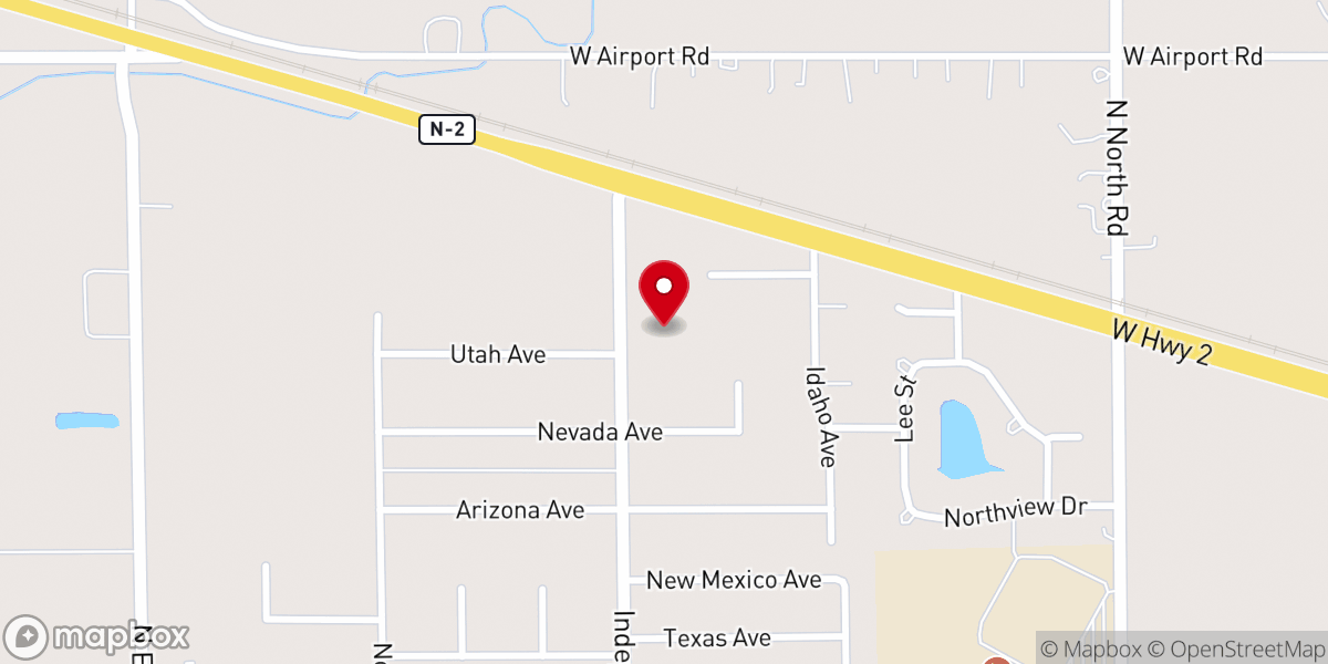 Map showing location of Northridge Assembly of God