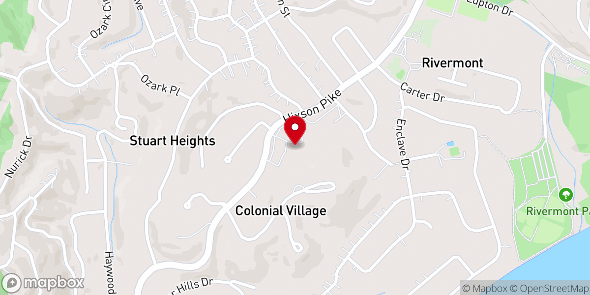 Map showing location of Stuart Heights Baptist Church Main