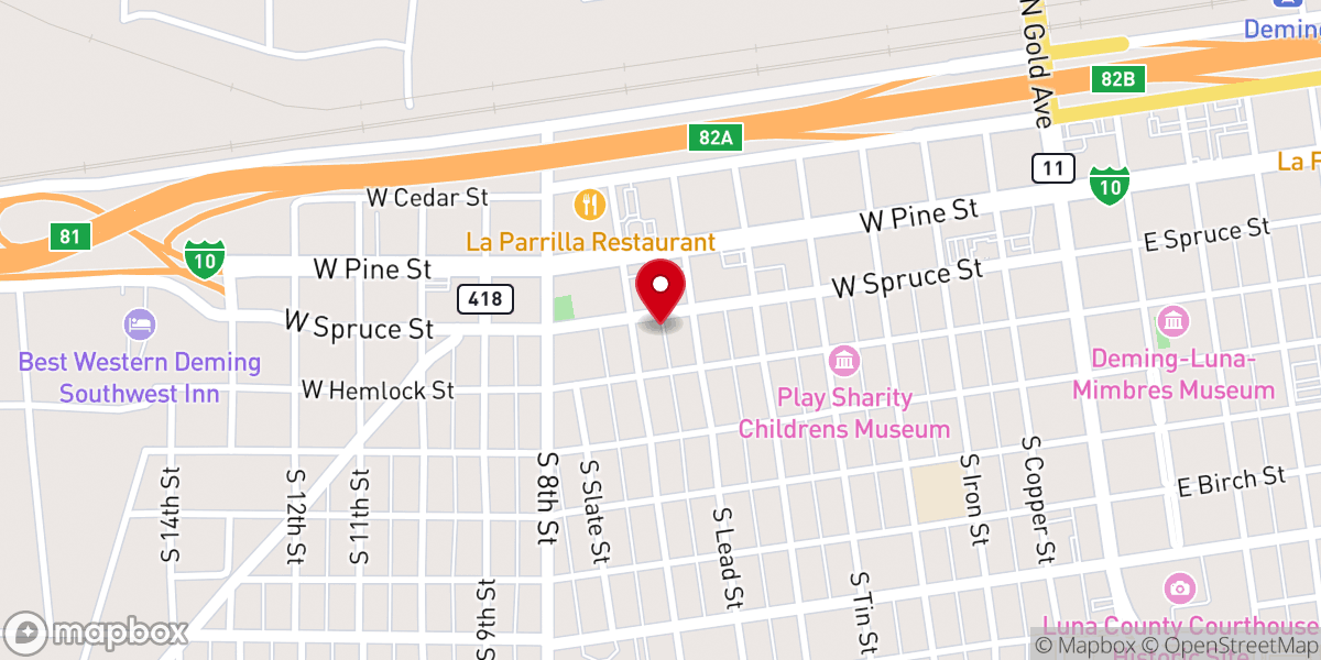 Map showing location of House of Prayer Church of God