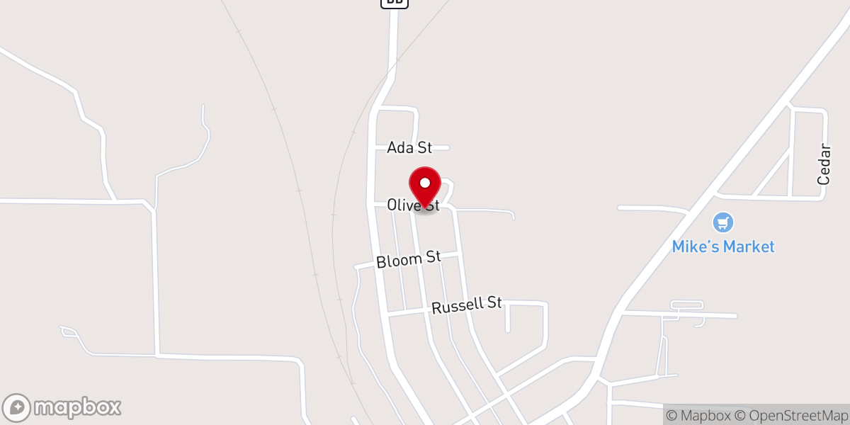 Map showing location of Charity Missionary Baptist Church