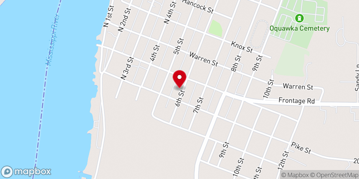 Map showing location of Oquawka House of Prayer