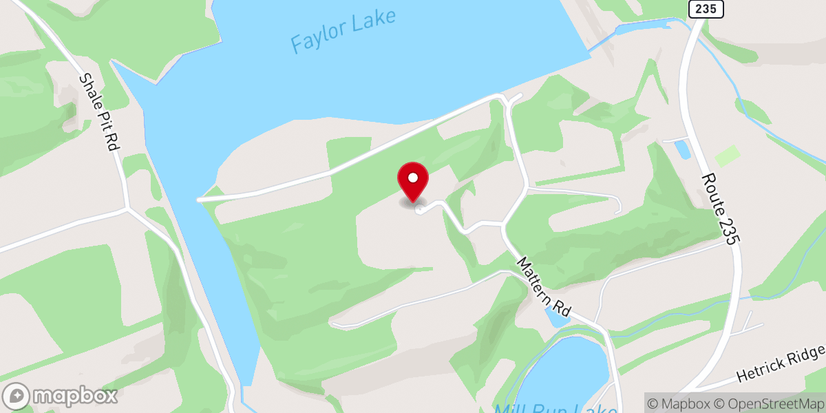 Map showing location of Middle Creek Signs
