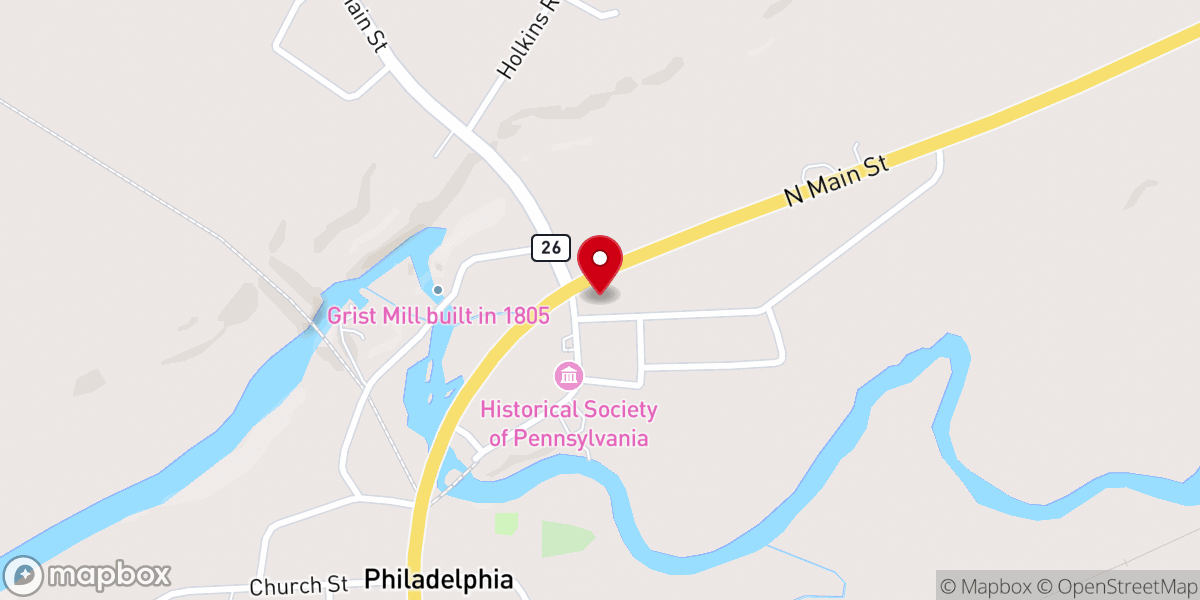 Map showing location of Philadelphia Firemens Aux