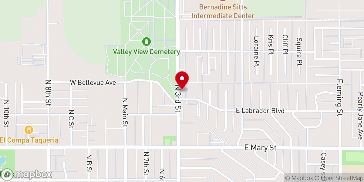 Map showing location of Chappel Apartments