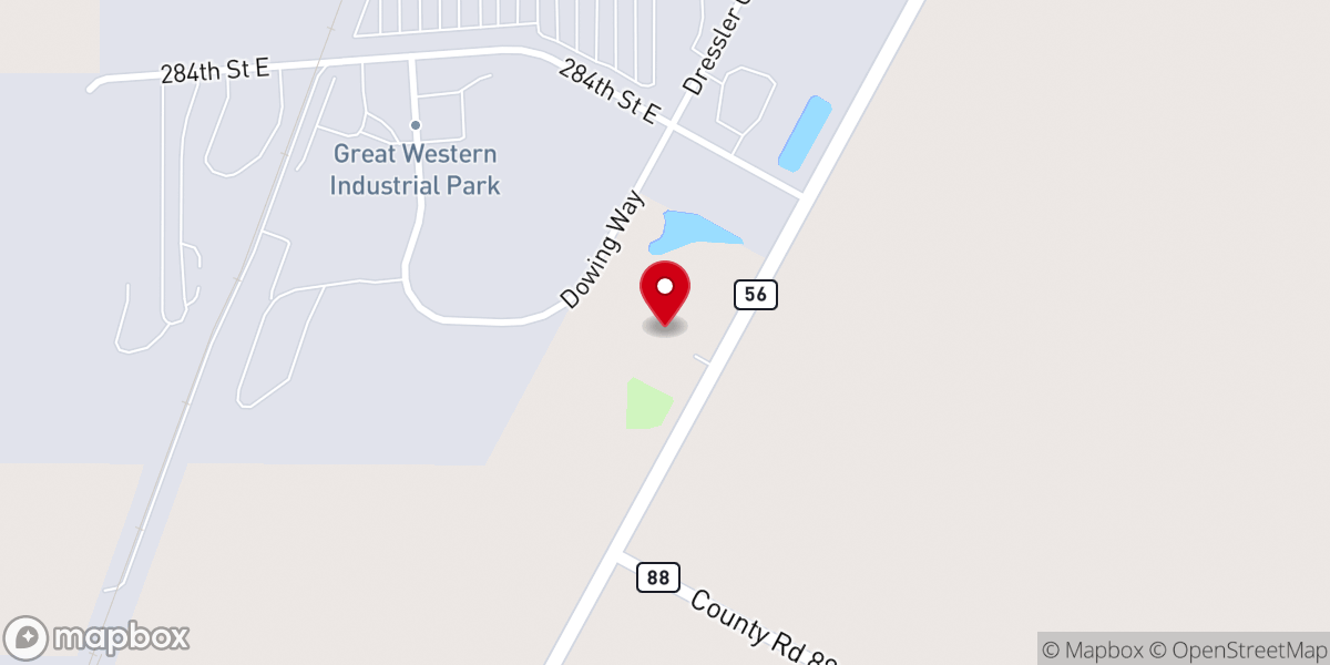 Map showing location of Saint Marks Lutheran Church