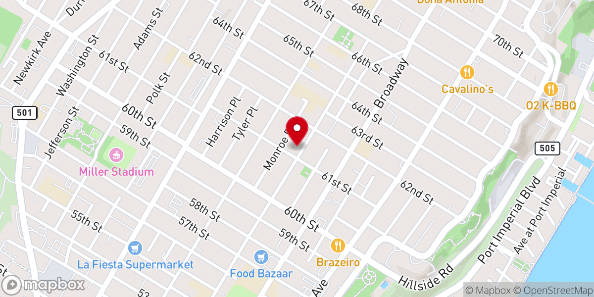 Map showing location of Iglesia Evangelica Pentecostal Emanuel