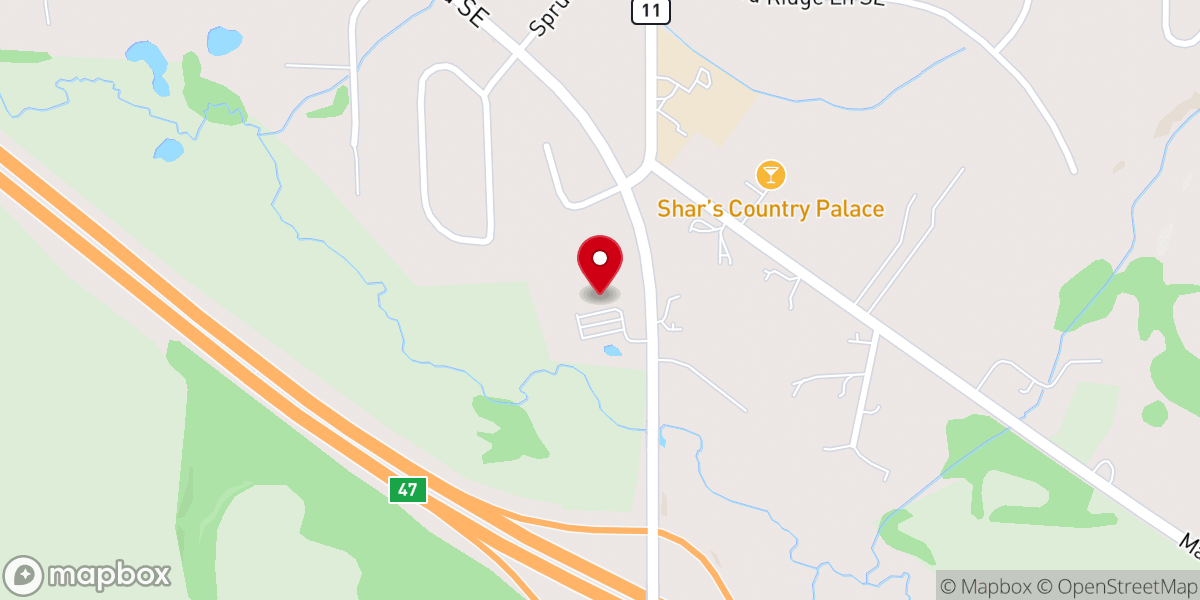 Map showing location of Marion Road Christian Church