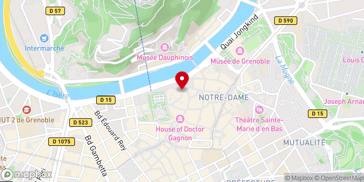 Map showing location of Place Saint André