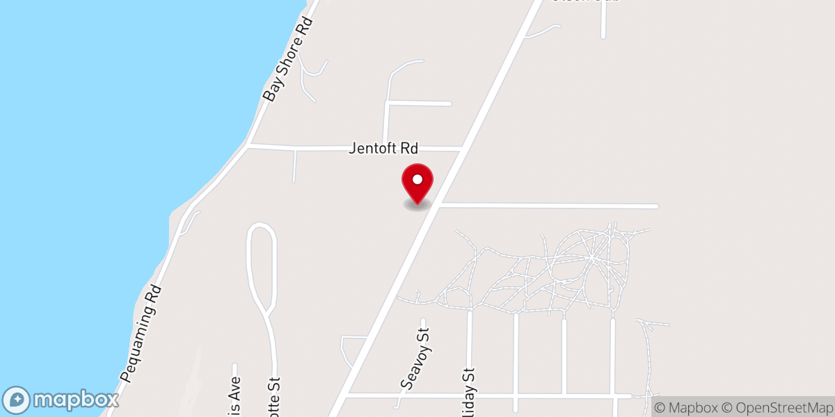 Map showing location of L'Anse Baptist Church