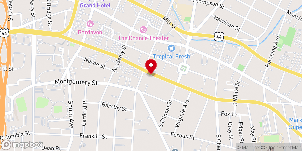 Map showing location of Archdiocese of New York