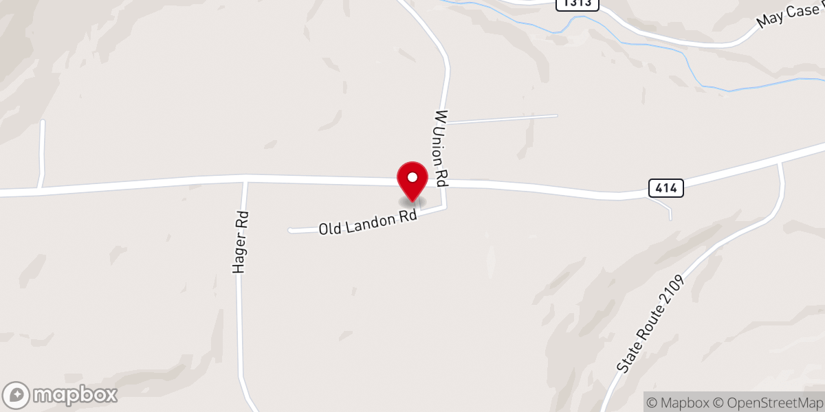Map showing location of North Union Christian Church