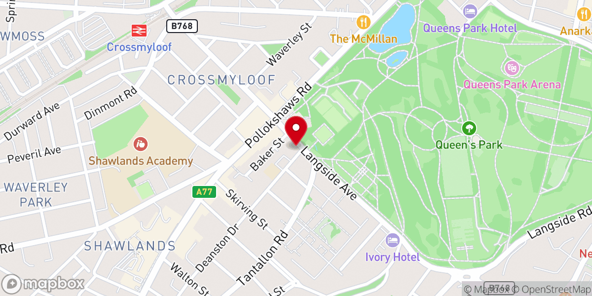 Map showing location of St Helen's Catholic Church & Hall
