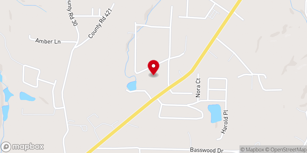 Map showing location of Mountain Home Bible Baptist Church