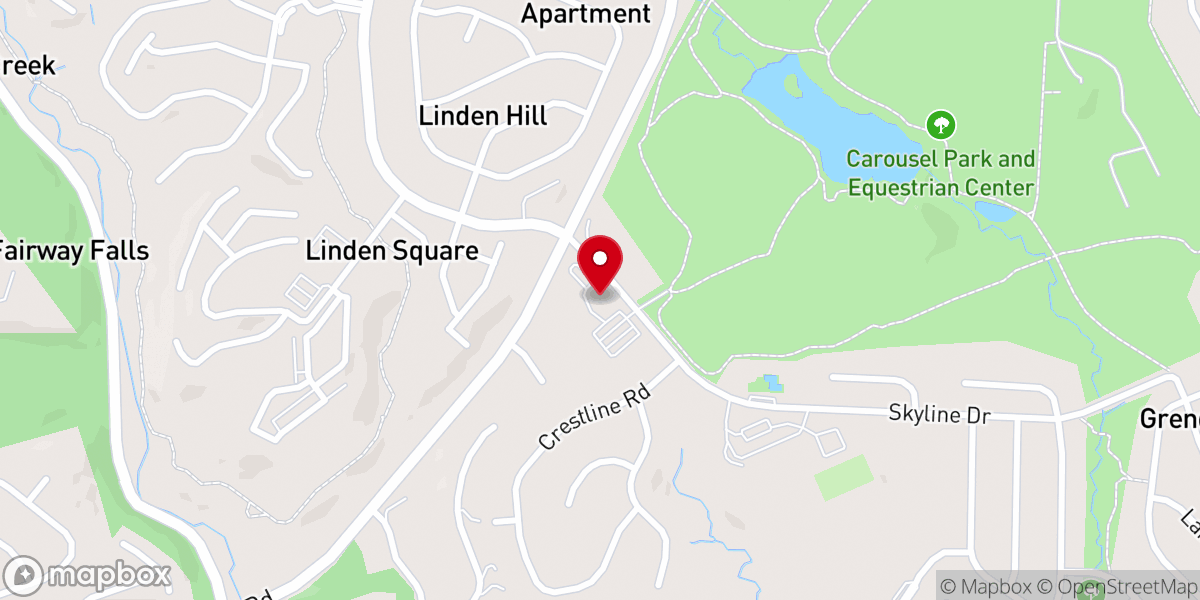Map showing location of Skyline United Methodist Church