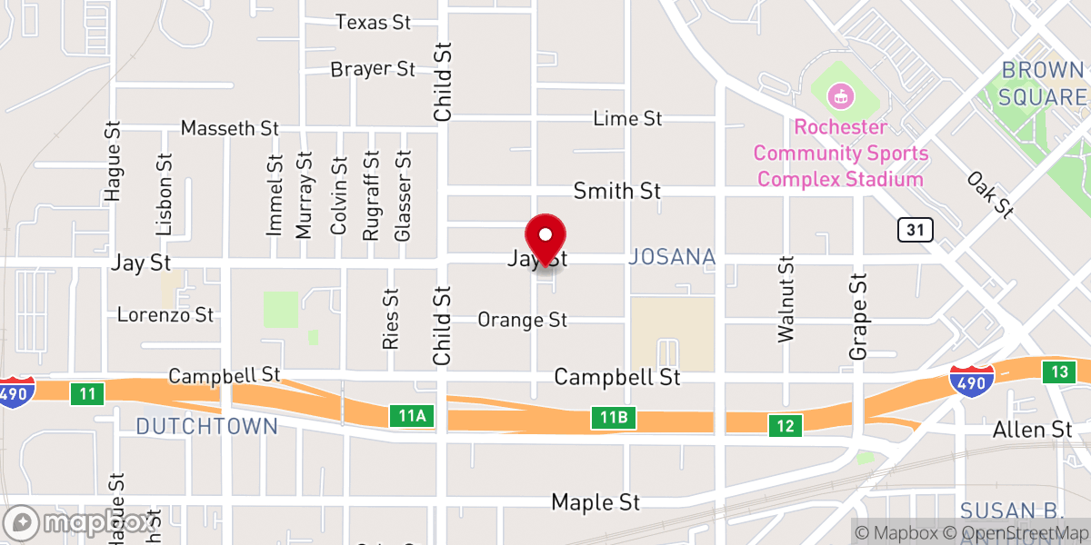 Map showing location of Hope of Life Baptist Church