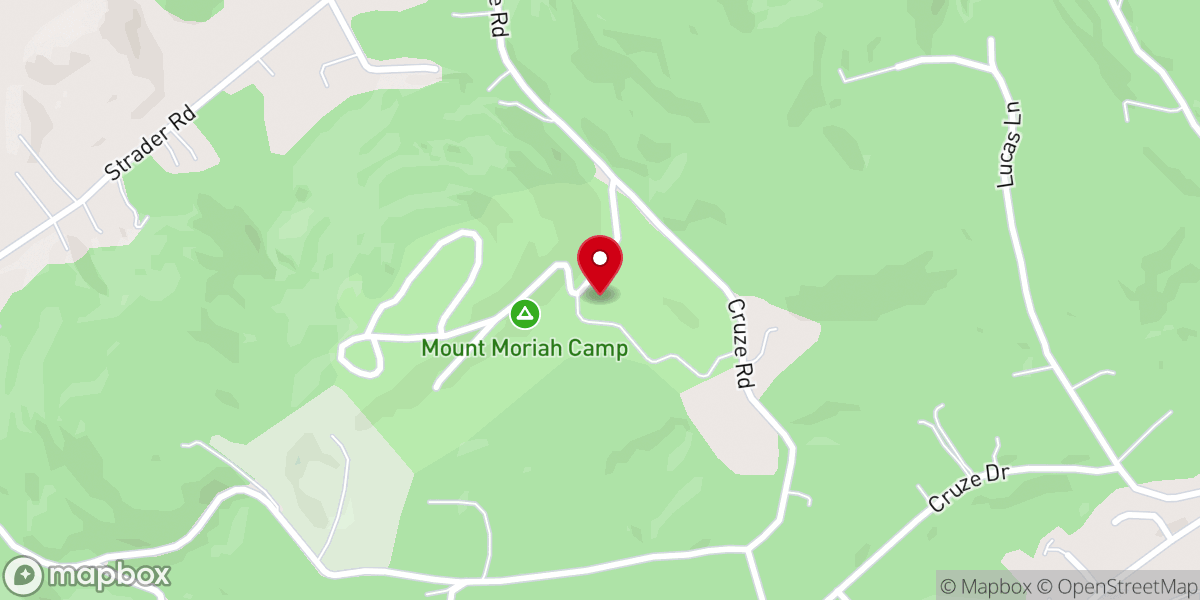 Map showing location of Mount Moriah Camp