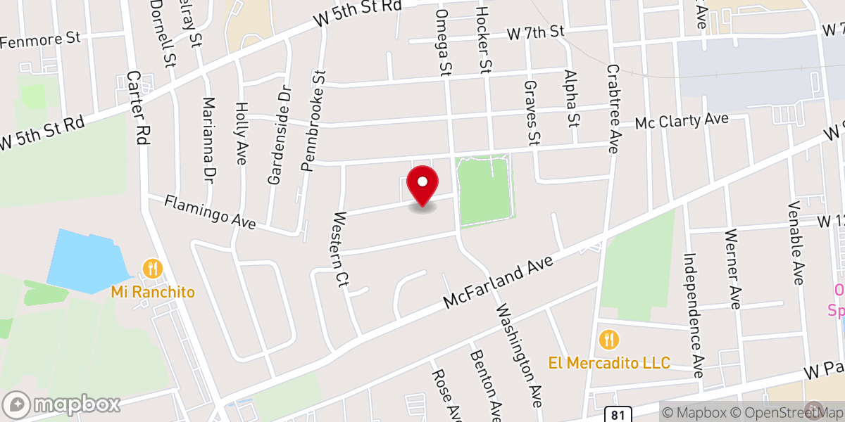 Map showing location of Daviess McLean Baptist Center