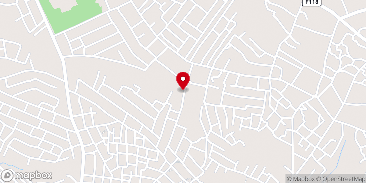 Map showing location of Apostolic Faith Church, Kosobo.