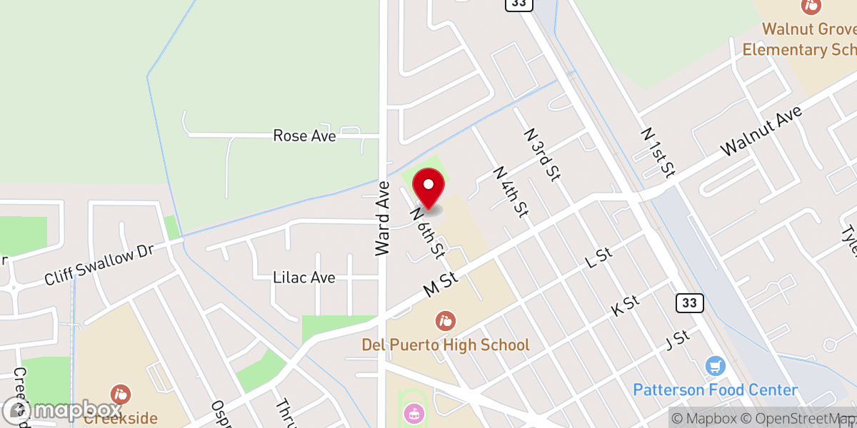 Map showing location of Lopes Orchards De Paul Center