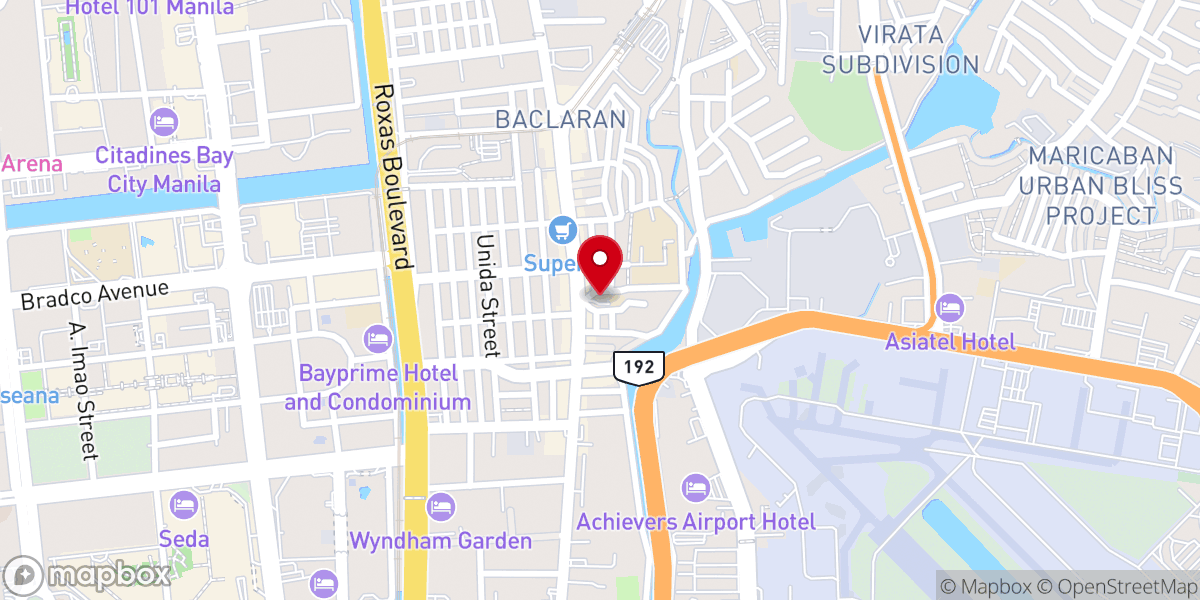 Map showing location of Sta. Rita De Cascia Church