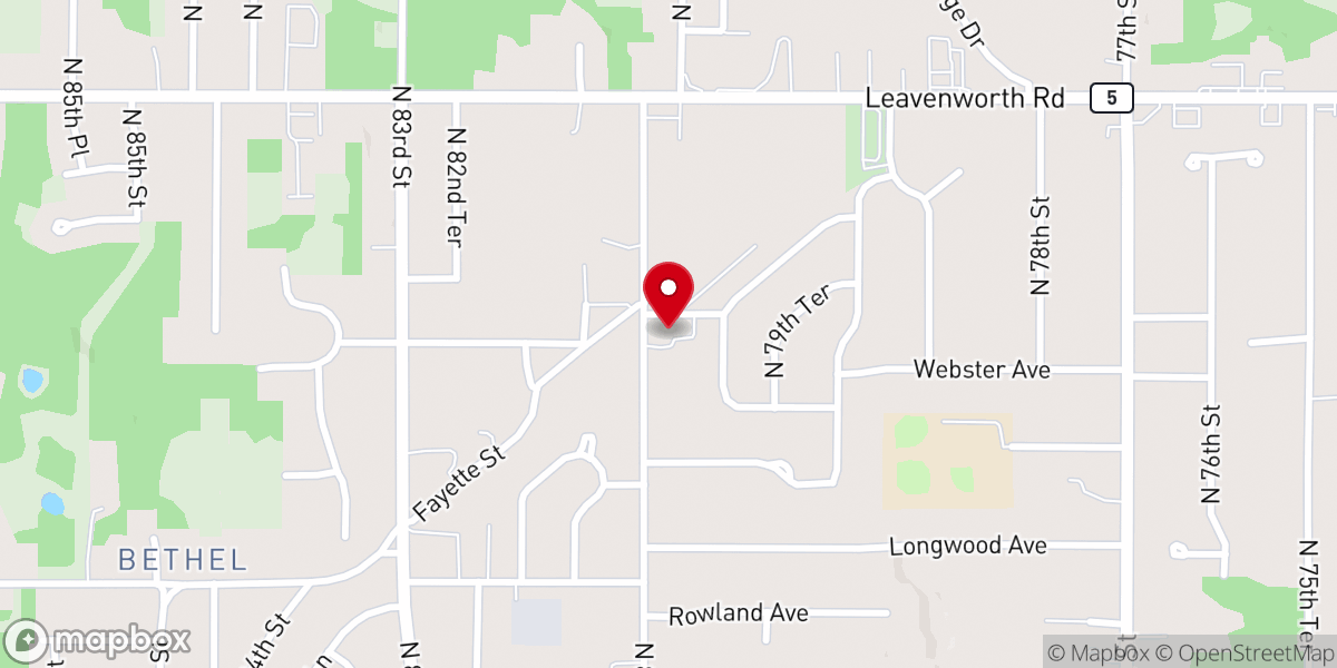 Map showing location of Kansas Chin Baptist Church