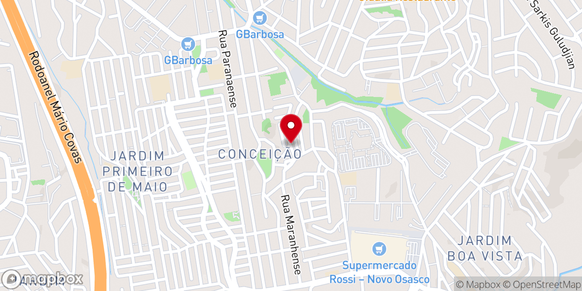 Map showing location of Igreja Evangélica Batista Renovada em Osasco
