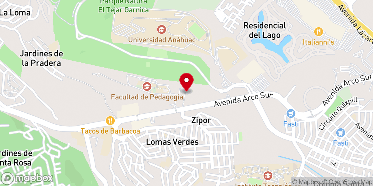 Map showing location of Amistad de Xalapa
