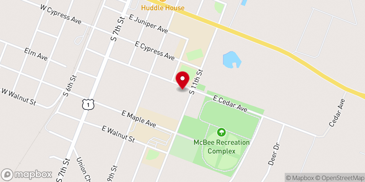 Map showing location of Faith Tabernacle Prayer House