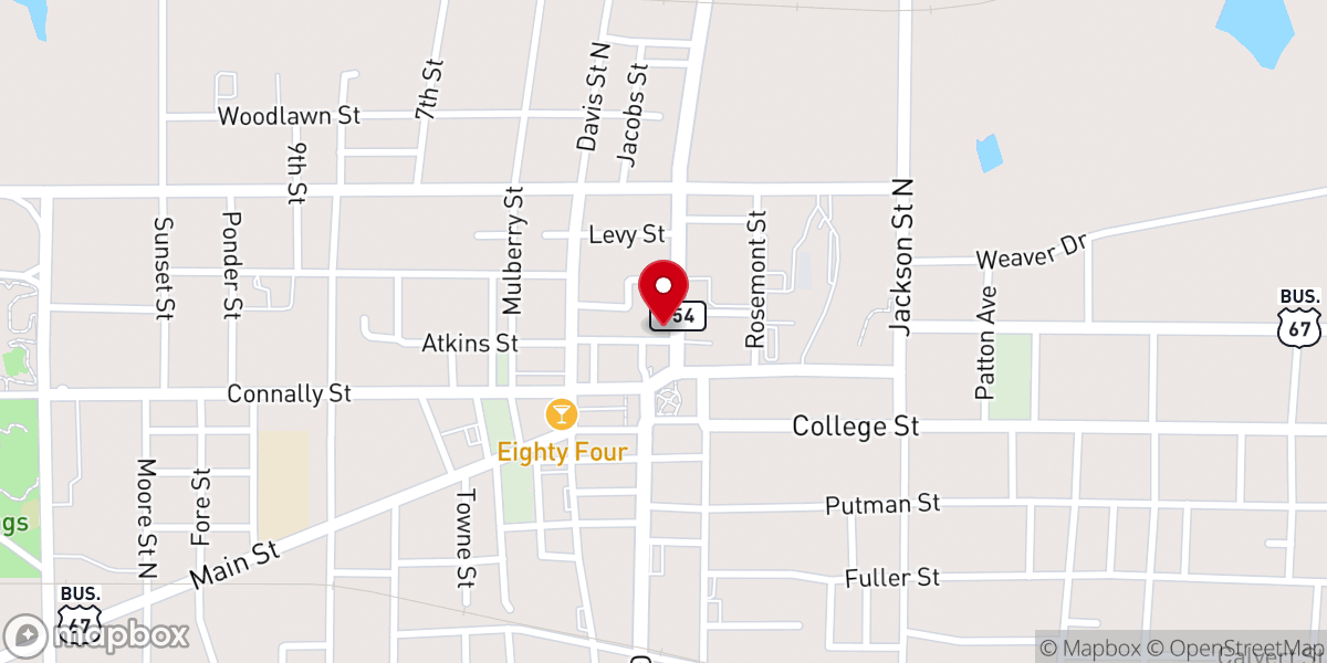 Map showing location of First United Methodist Church