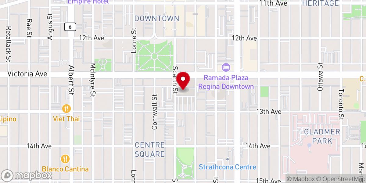 Map showing location of Blessed Sacrament Parish
