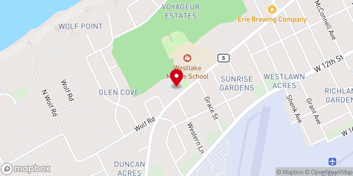 Map showing location of Assumption Greek Orthodox Church