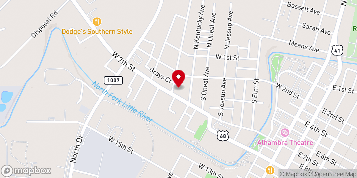 Map showing location of Second Baptist Church