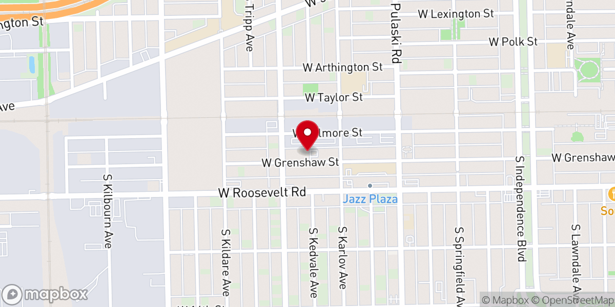 Map showing location of First Grace Missionary Baptist Church