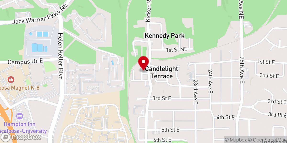 Map showing location of Greater Faith Tabernacle