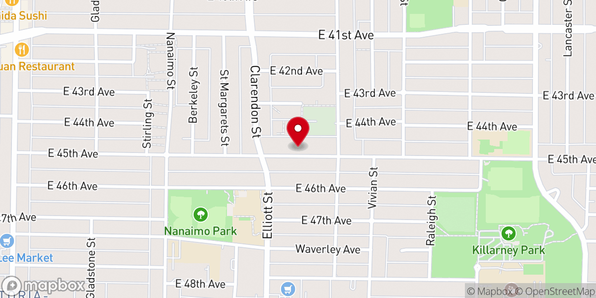 Map showing location of Faith Reformed Presbyterian Church