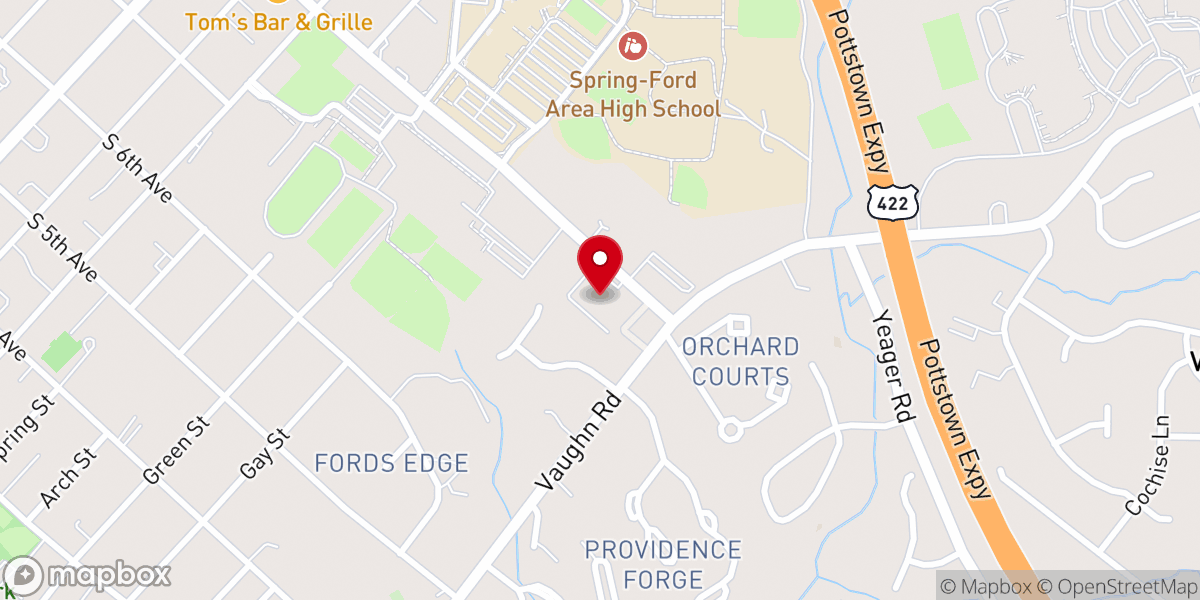 Map showing location of Royersford Baptist Church Nursery School