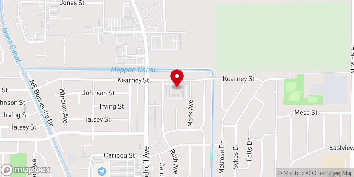 Map showing location of Idaho Falls Mission Office