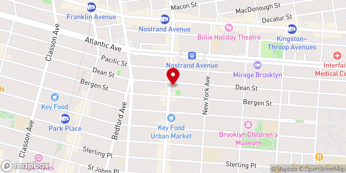 Map showing location of Bedford Central Presbyterian Church - Food Distribution Center