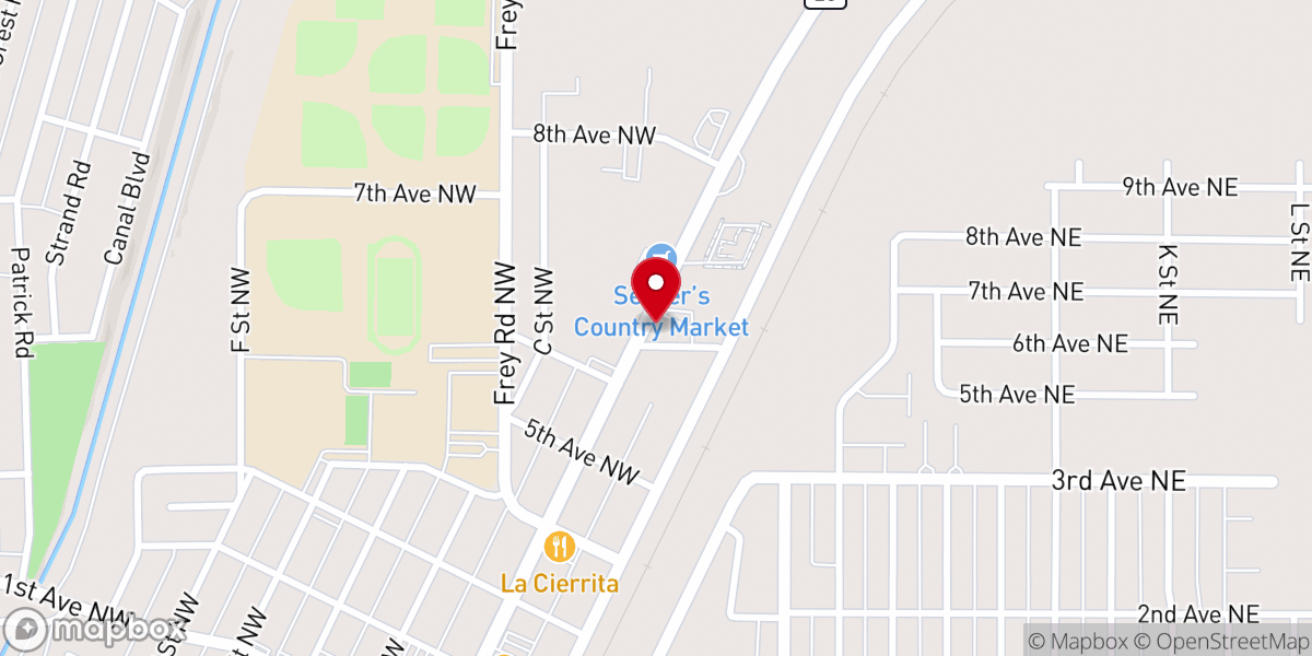 Map showing location of Desert Church