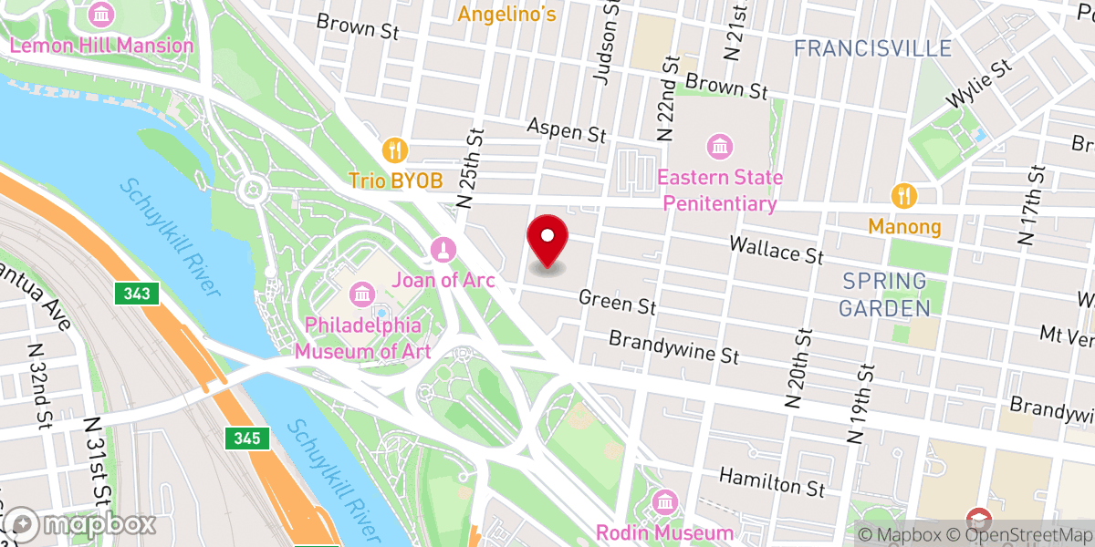 Map showing location of St. Francis Xavier Roman Catholic Church