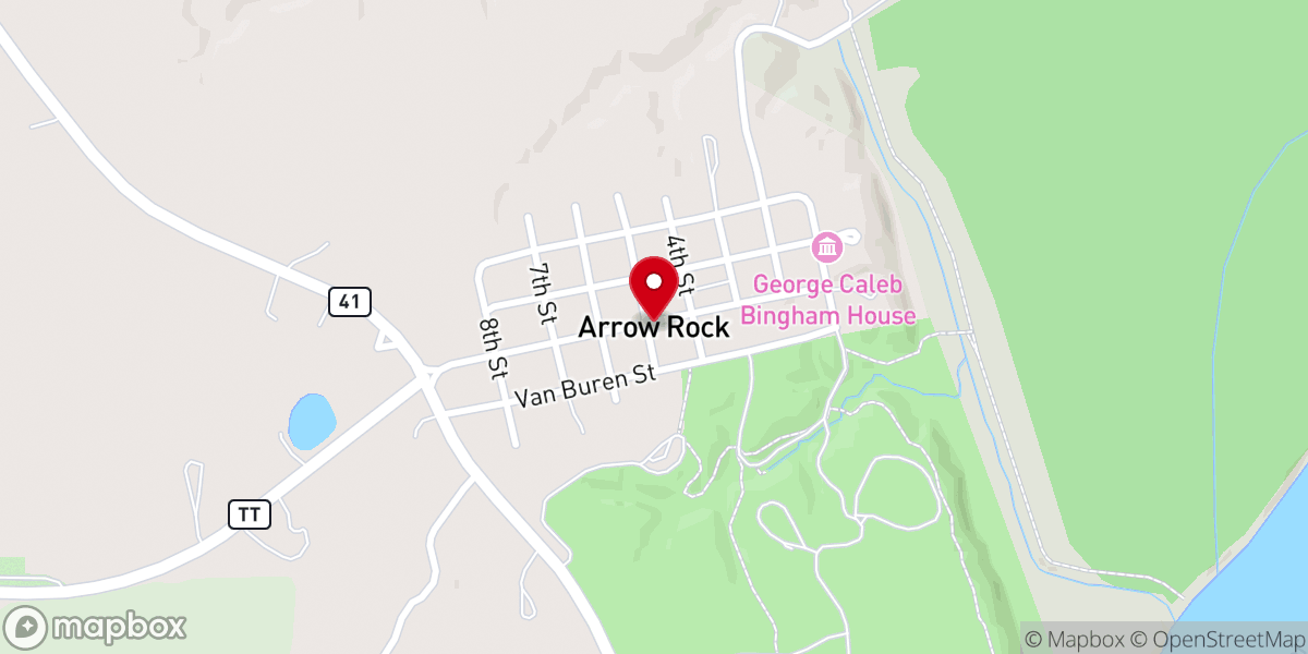 Map showing location of Arrow Rock