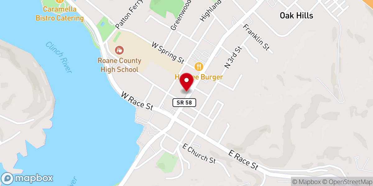 Map showing location of First Baptist Church of Kingston