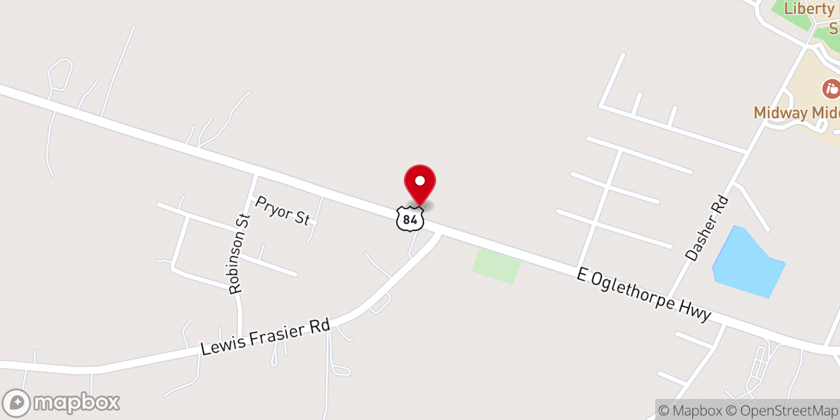 Map showing location of Midway Congregational Church United Church of Christ